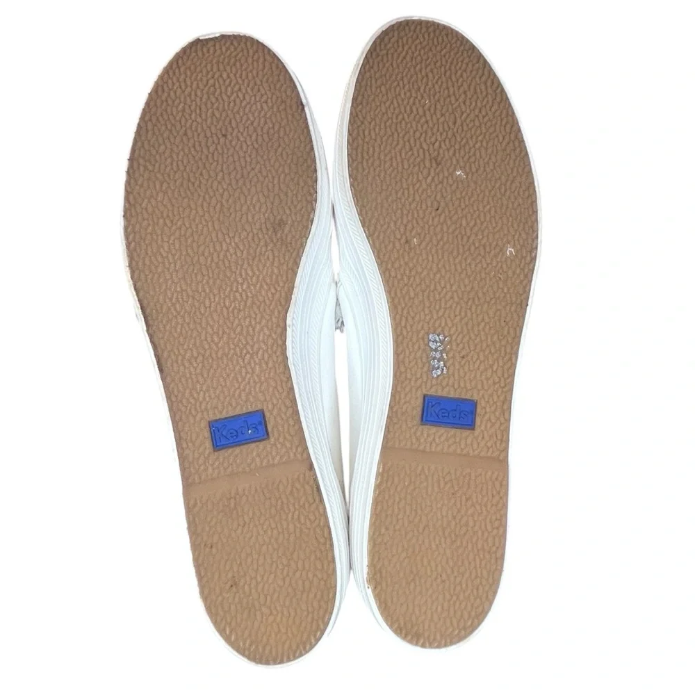 Kate Spade X Keds White Triple Decker Slip-On Satin Bow Platform Sneaker Bridal - Picture 8 of 11